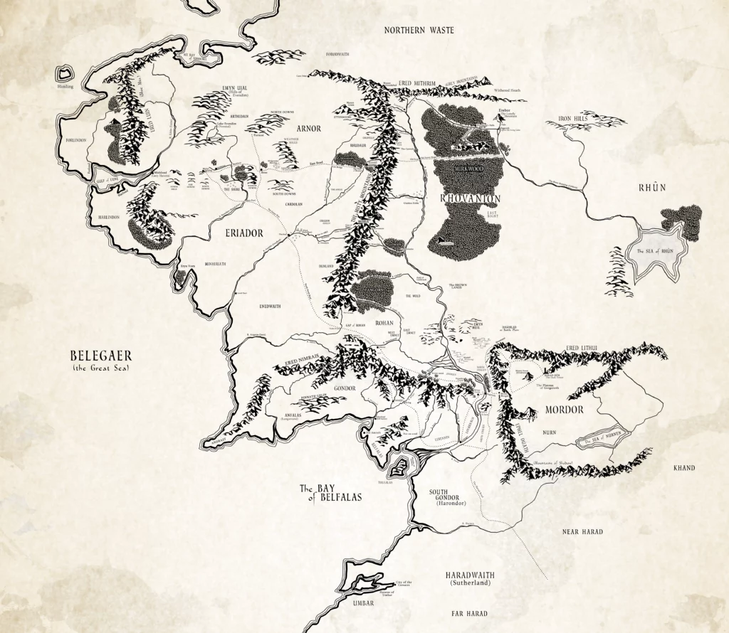 Map Of Middle Earth